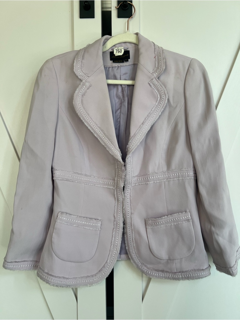 Luisa Spagnoli Pale Lavender Tailored Blazer